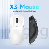 Attack Shark X3 Beyaz Şarjlı Makrolu Optik Kablosuz Oyuncu Mouse - 2