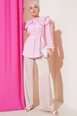 Bebe Yaka Dantelli Gömlek Pembe thumbnail 2