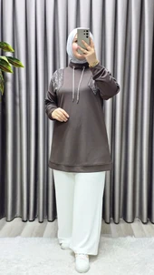 Kadın Giyim Büyük Beden Önü Taşlı Tunik thumbnail 10