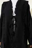 Fırfır Detaylı Kimono Siyah thumbnail 4