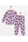 Kız Çocuk Kuromi Desenli%100 Pamuklu Pijama Takımı 1/8 Yaş - 1