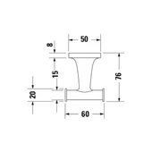 Duravit Starck T Askı, Mat Siyah, 0099294600 - 2