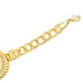 Altın Kaplama İmitasyon Zirkon Taşlı Desenli Figaro Arpa Model Çeyrek Çerçeve Bileklik BLK-1165 thumbnail 4