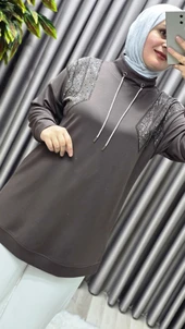 Kadın Giyim Büyük Beden Önü Taşlı Tunik thumbnail 11