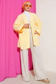Çift Cepli Müslin Hırka Sarı thumbnail 2