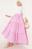 Dantel Detaylı Etek Pembe thumbnail 1