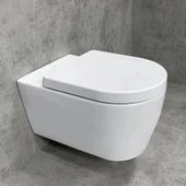 Duravit Me By Starck Kanalsız Asma Klozet (Yavaş Kapanır Kapak Dahil) Beyaz, 2529390075 - 2