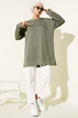 Loyşa Renkli Yazılı Tunik Haki thumbnail 2