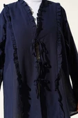Fırfır Detaylı Kimono Lacivert thumbnail 4