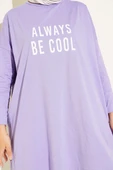Always Be Cool Baskılı Tunik Lila thumbnail 4
