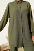 Gömlek Yaka Bürümcük İkili Takım Haki thumbnail 4