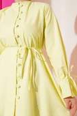 Bilek Tünelli Brit Düğmeli Gömlek Lime thumbnail 4