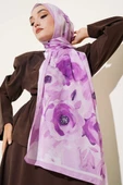 Retro Rose Desen Şal Lila thumbnail 1