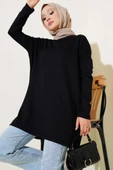 Kalp Detaylı Basic Tunik Siyah thumbnail 1