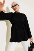 İspanyol Kol Bağcıklı Tunik Siyah thumbnail 1