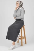 Salaş Yumoş Triko Kazak Gri thumbnail 2