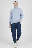 Salaş Yumoş Triko Kazak Mavi thumbnail 2