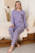 Desen Fitilli Pijama Takımı Lila thumbnail 2