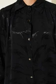 Jakar Fırça Desenli Gömlek Siyah thumbnail 4