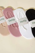 Kadın 4lü Lazer Kesim Babet Çorap Asorti 1 thumbnail 2