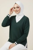 Gömlek Yakalı Granili Tunik Zümrüt thumbnail 1