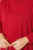 Yan Yırtmaçlı Basic Tunik Bordo thumbnail 4