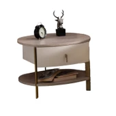 Karyola, Blesk Alya Ledli Bazalı Karyola, Komodin thumbnail 7