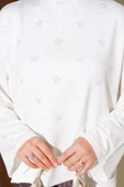 Loyşa Mini Yıldız Taşlı Bluz Ekru thumbnail 4