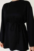İspanyol Kol Bağcıklı Tunik Siyah thumbnail 4