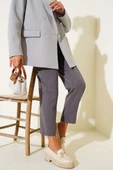 Dar Paça Bel Lastikli Çımalı Pantolon Kayrak Grisi thumbnail 2