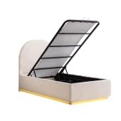 Karyola, Blesk Alya Ledli Bazalı Karyola, Komodin thumbnail 4