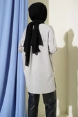 Kalp Detaylı Basic Tunik Gri thumbnail 3