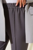 Dar Paça Bel Lastikli Çımalı Pantolon Kayrak Grisi thumbnail 4