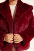 Astarlı Kürk Mont Bordo - 4