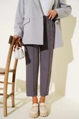 Dar Paça Bel Lastikli Çımalı Pantolon Kayrak Grisi thumbnail 1