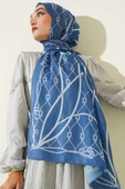 Halat Desenli Soft Şal Soft Mavi thumbnail 2