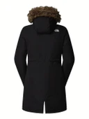 Zaneck Kadın Kışlık Uzun Parka Ceket Kapüşonlu Siyah - 2