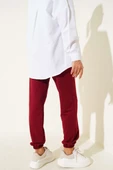 Bel Ve Bilek Lastikli Jogger Pantolon Bordo thumbnail 3