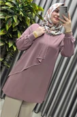 Kadın Tesettür Giyim Büyük Beden Taşlı Abiye Tunik thumbnail 9