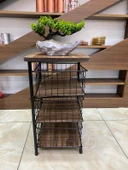 3 Katlı Ahşap Kare Sebzelik thumbnail 2