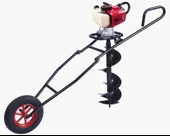 AG52D TOPRAK BURGU MAKİNESİ EL ARABALI 1,9HP 20CM BURGULU - 1