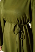 Loyşa Geniş Kollu İp Kuşaklı Tunik Haki thumbnail 4