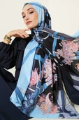 Kemer Desenli Soft Şal Siyah Mavi thumbnail 1