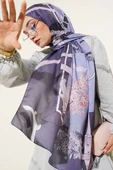 Kemer Desenli Soft Şal Lila thumbnail 1