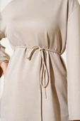 İspanyol Kol Bağcıklı Tunik Bej thumbnail 4