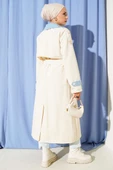 Kot Garnili Apoletli Trençkot Ekru thumbnail 3