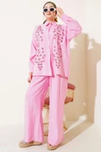 Boncuk İşlemeli Salaş İkili Takım Pembe thumbnail 2