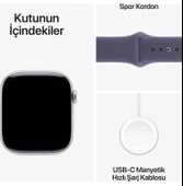 Apple Watch Seri 11  46 mm Gümüş rengi Alüminyum kasa ve Sis moru Spor kordon - S/m thumbnail 9