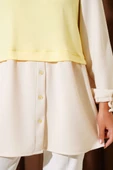 Bilekleri Tünelli Garnili Tunik Sarı thumbnail 4