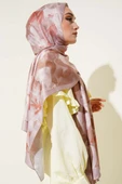 Çiçek Desen Twill Şal Vizon thumbnail 3